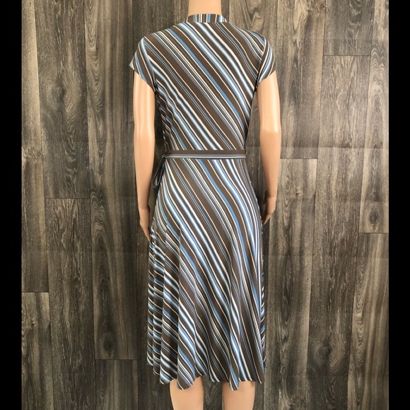 Max & Cleo striped full wrap dress - Picture 4 of 7